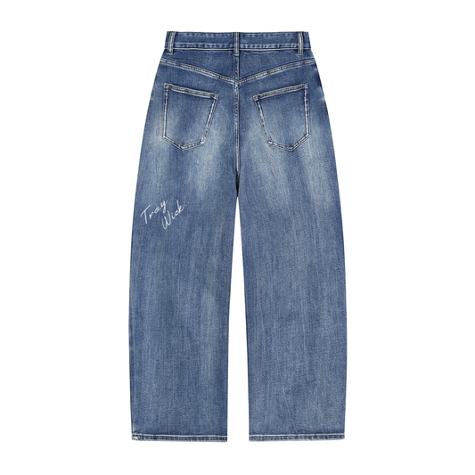 GOD SENT ME BY (TRAY WICK) Blue jeans